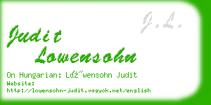 judit lowensohn business card